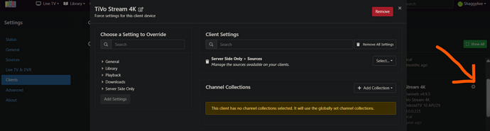 manage client sources
