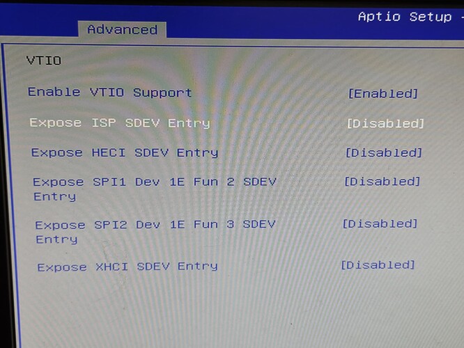 Enable VTIO