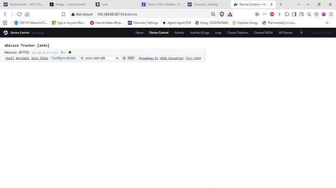 Device Control Page