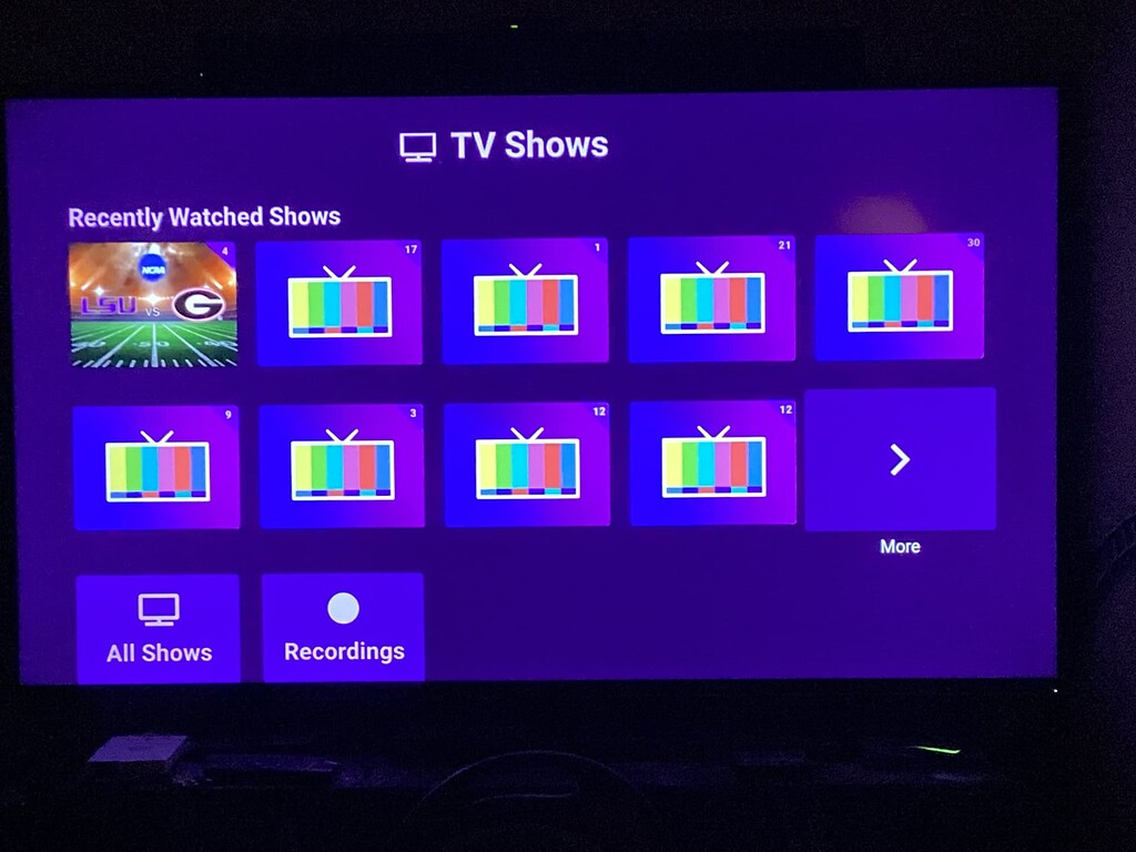 Latest Android PreRelease TV Shows Images not showing Channels