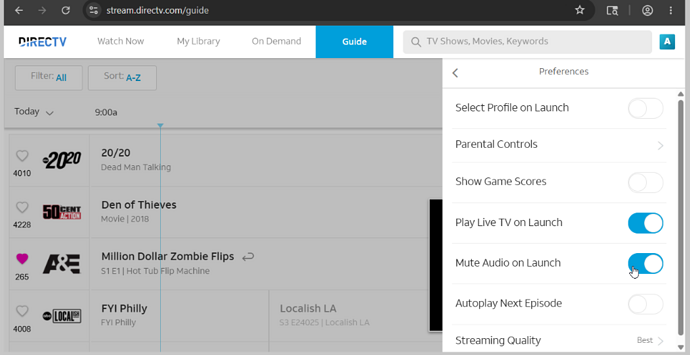 ch4c profile mute audio