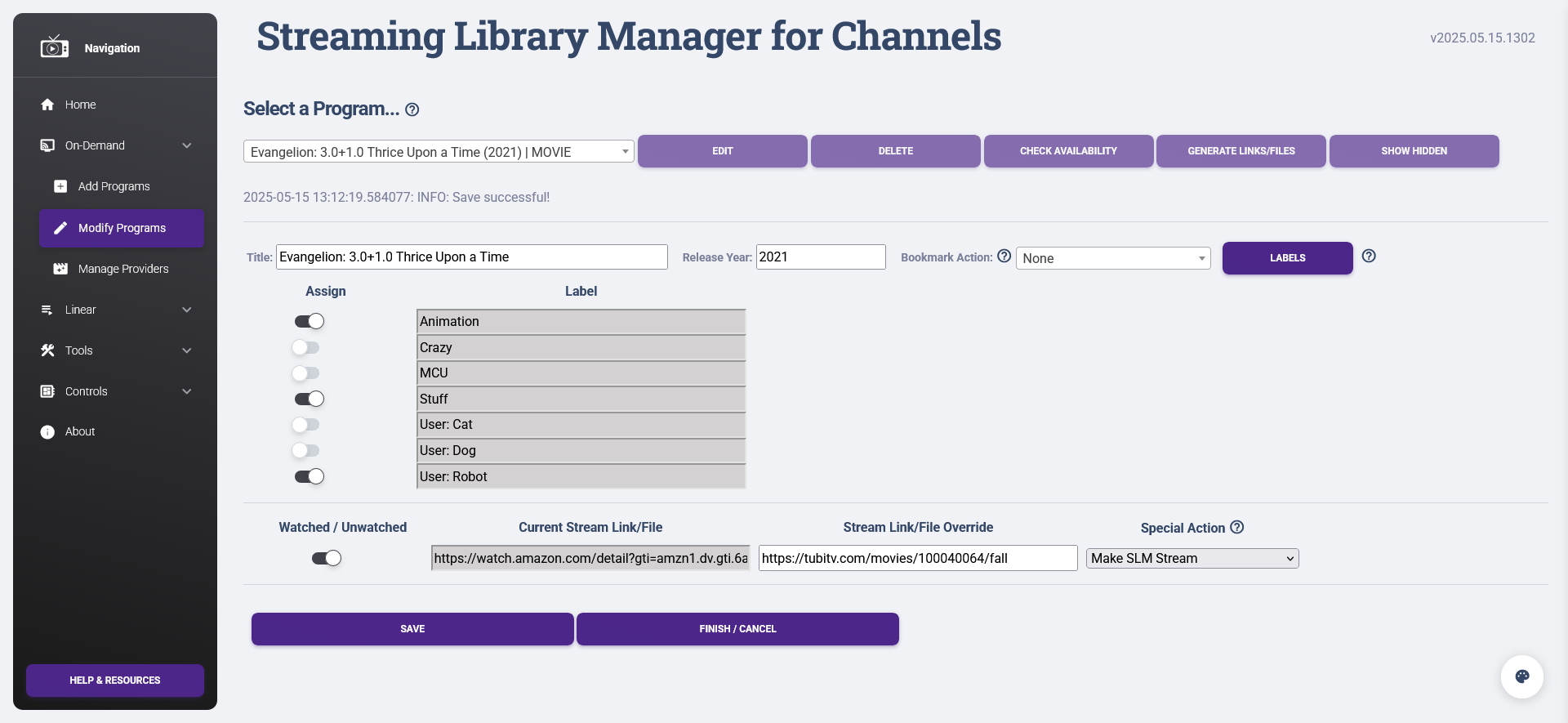 [RELEASE] Stream Link/File Manager for Channels [Streaming Library ...